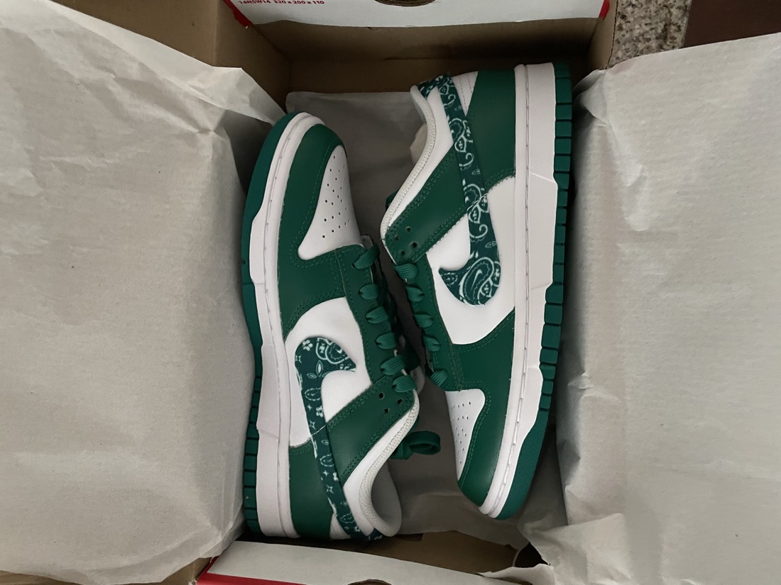 Deadstock Nike Dunk Low pair boxed
